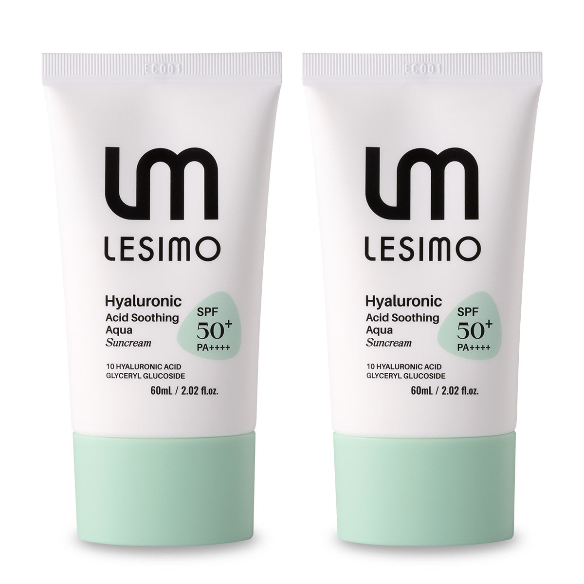 [Double] Lesimo Hyaluronic Acid Soothing Aqua Suncream 2X60ml