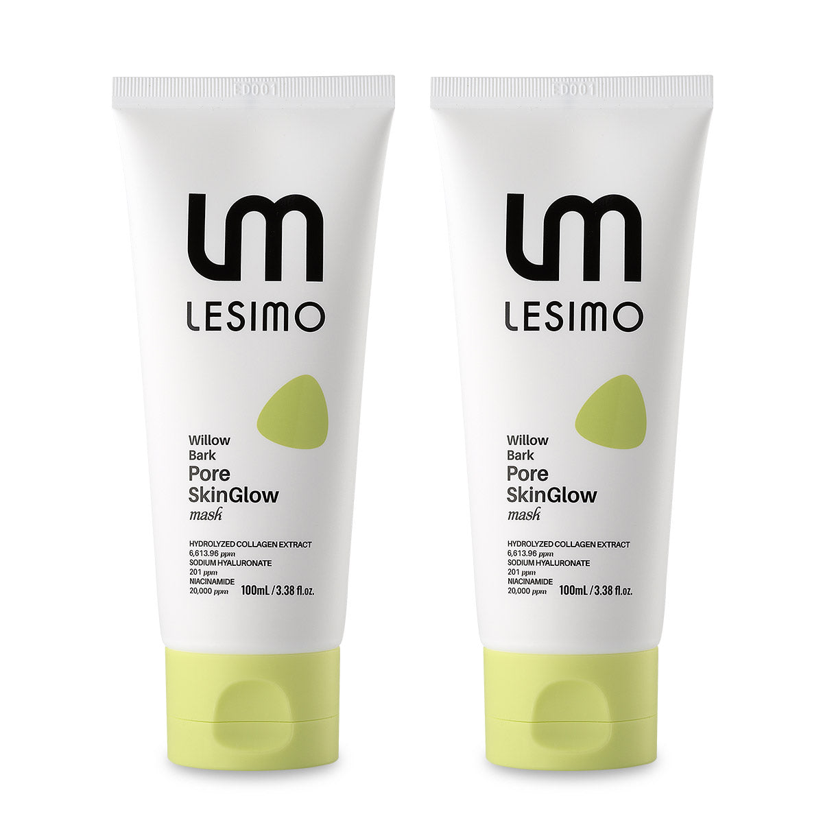 [Double] Lesimo Willow Bark Pore SkinGlow Mask 2X100ml