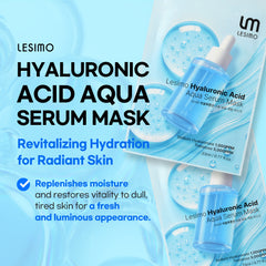 [10-Pack] Lesimo Hyaluronic Acid Aqua Serum Mask 10X23ml