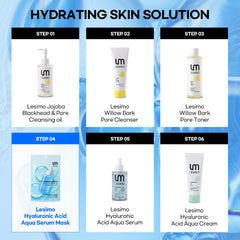[10-Pack] Lesimo Hyaluronic Acid Aqua Serum Mask 10X23ml
